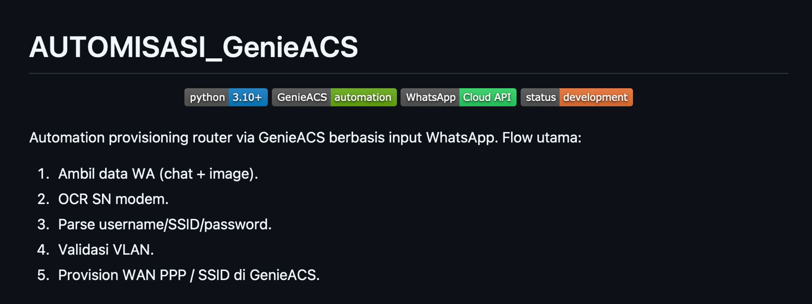 Automation Provisioning GenieACS